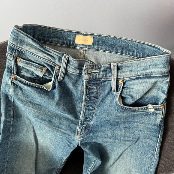 MOTHER denim - Tomcat Pixie Crop Jean - Cut and Pasted - Size 26 - Picture 4 of 7